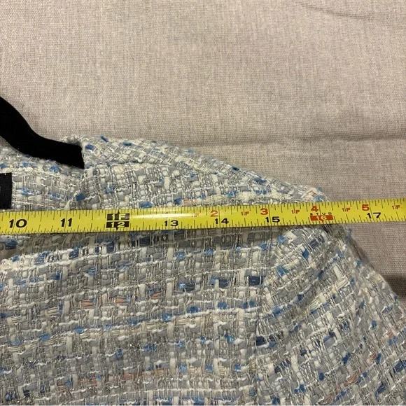 zara tweed jacket Large NWT Sliver Multi Color - Picture 6 of 9